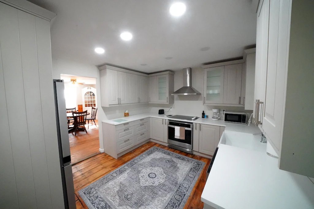 The kitchen of a guest house owned by Diamond Mills hotel in the village of Saugerties, NY