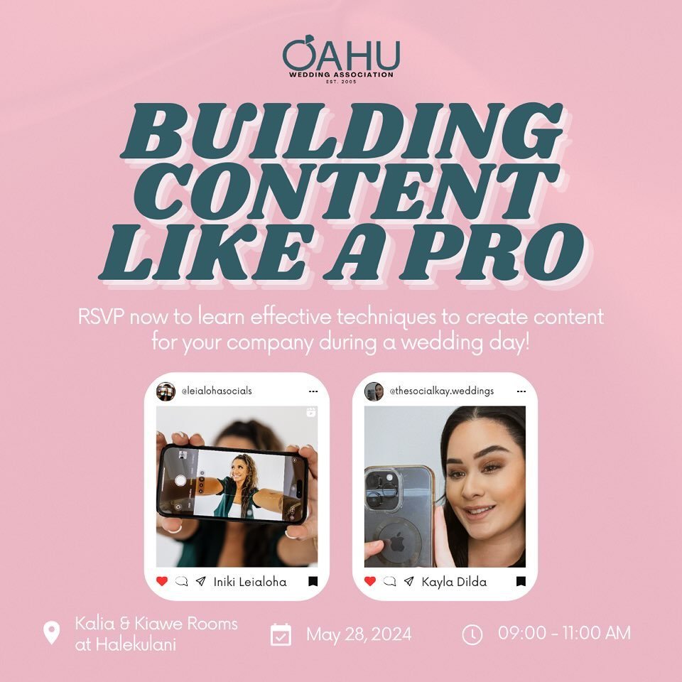 Join us at @halekulanihotel for an exciting event where you&rsquo;ll learn how to create top-notch content like a true pro. Whether you&rsquo;re a seasoned content creator or just starting out, this event is perfect for anyone looking to up their con