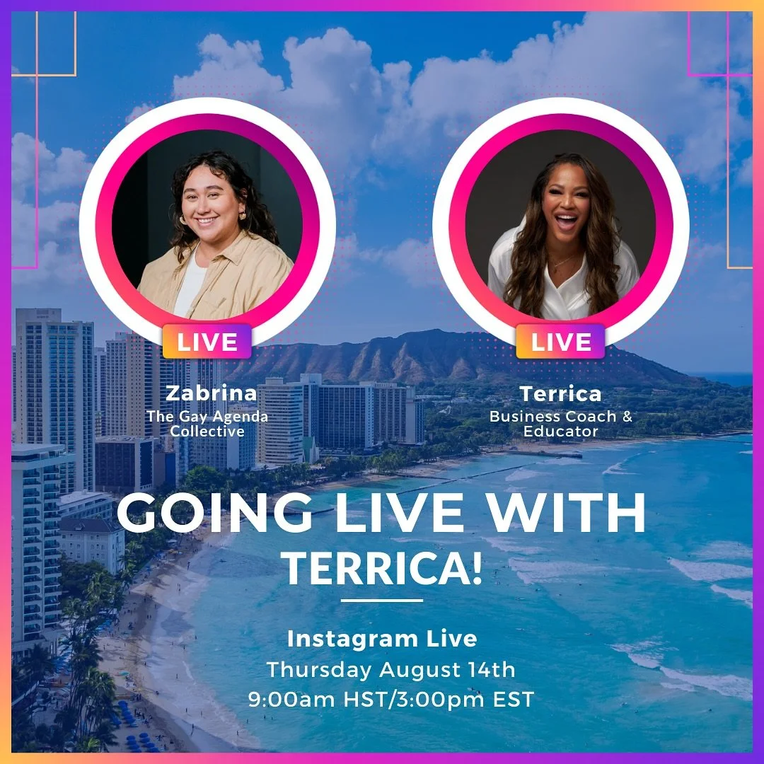 WERE GOING LIVE! 👀

Get to know the amazing @introducingterrica before she comes to Oahu for her two day event! 

Day 1: Wednesday, August 20, 2025 | 9:00am&ndash;10:30am
Day 2: Thursday, August 21, 2025 | 9:00am&ndash;12:00pm
Location: Queen Kapi&l