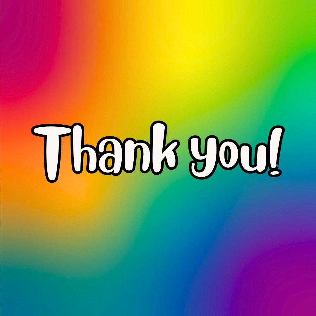 A big thank you to everyone who has come to choir this term! We're back for our new term starting 23rd April :) Hope to see you there!

[Image description: white text that says 'Thank you!' in front of a rainbow background]

#queerchoir #lgbtqchoir #