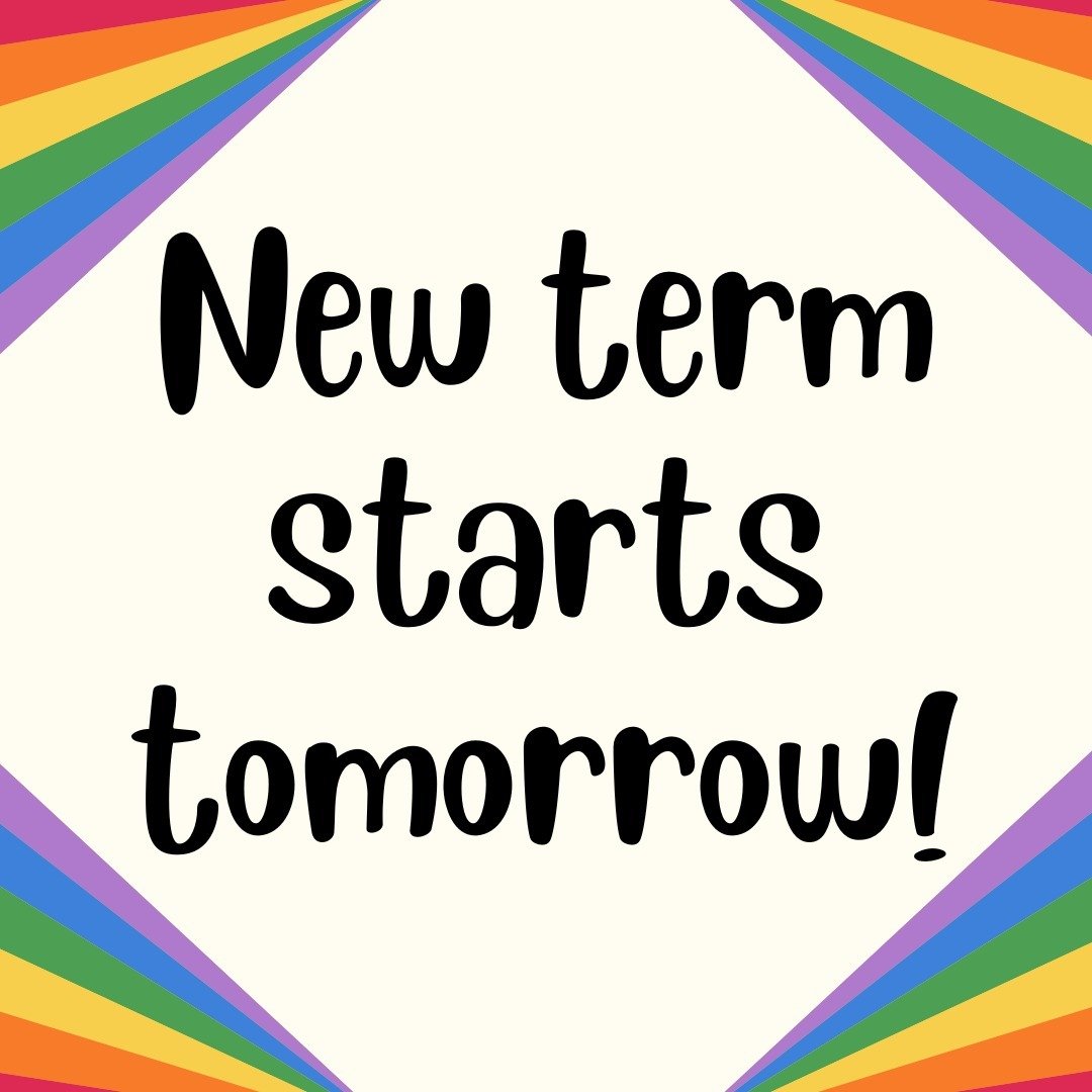 Tomorrow is our first rehearsal of our new term! Hope to see you there :) New people are very welcome!

[Image description: black text 'New term starts tomorrow!' on a white background with pride flag corners]

#queerchoir #lgbtqchoir #bathchoir #cho