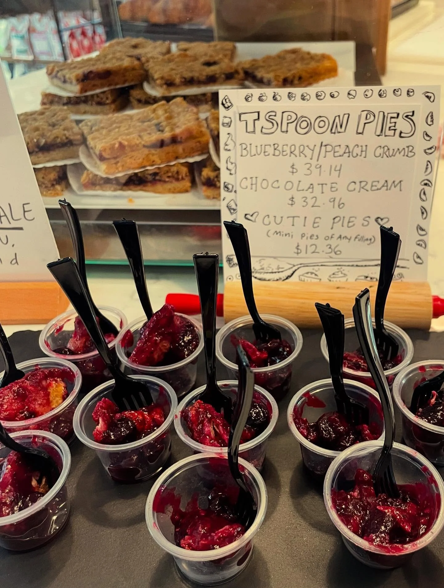 Even MORE pies??? Yes! 
We&rsquo;ve restocked our delicious pies from @tspoonkitchen !! And now we have single serving &ldquo;Cutie Pies,&rdquo; if you're just looking for a quick treat. These are going fast, come by soon to get one for yourself! 
Pi