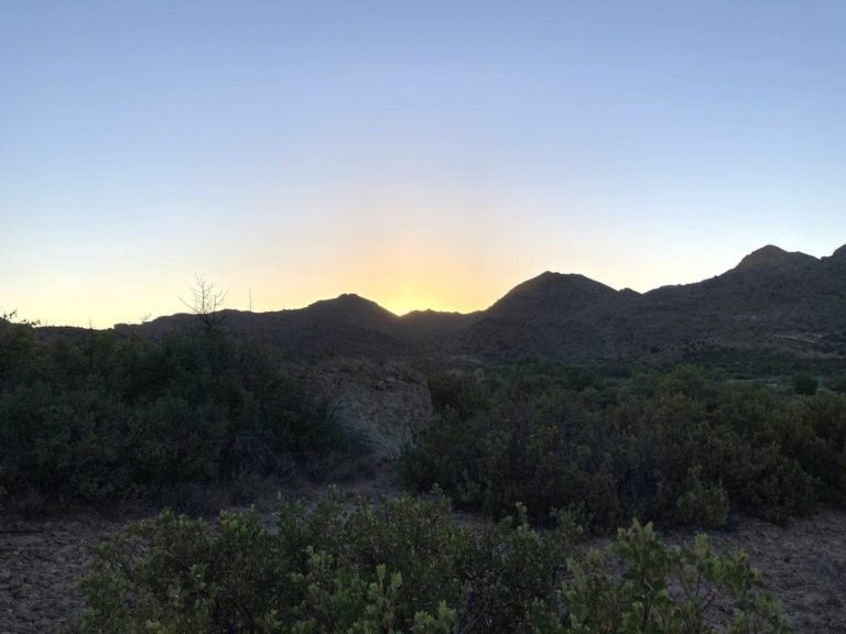   The sun rises over Oak Flat.  Photo contributed by Arleth Martinez.   