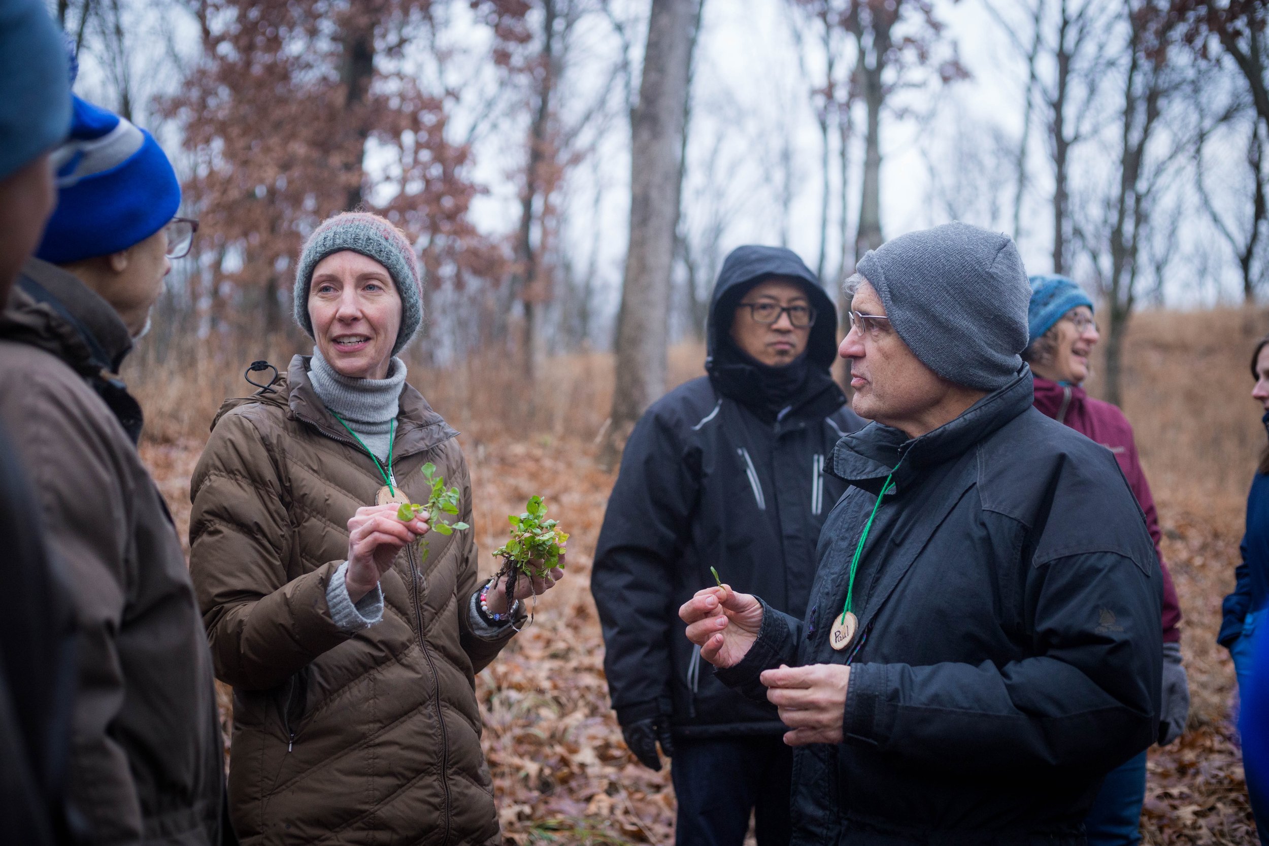  Amy Huser describes the uses and habitat of watercress, found while on a hike. 