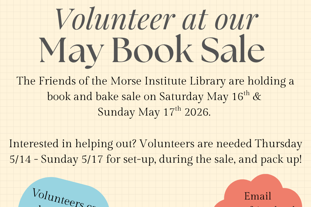 Volunteer at our May Book Sale!