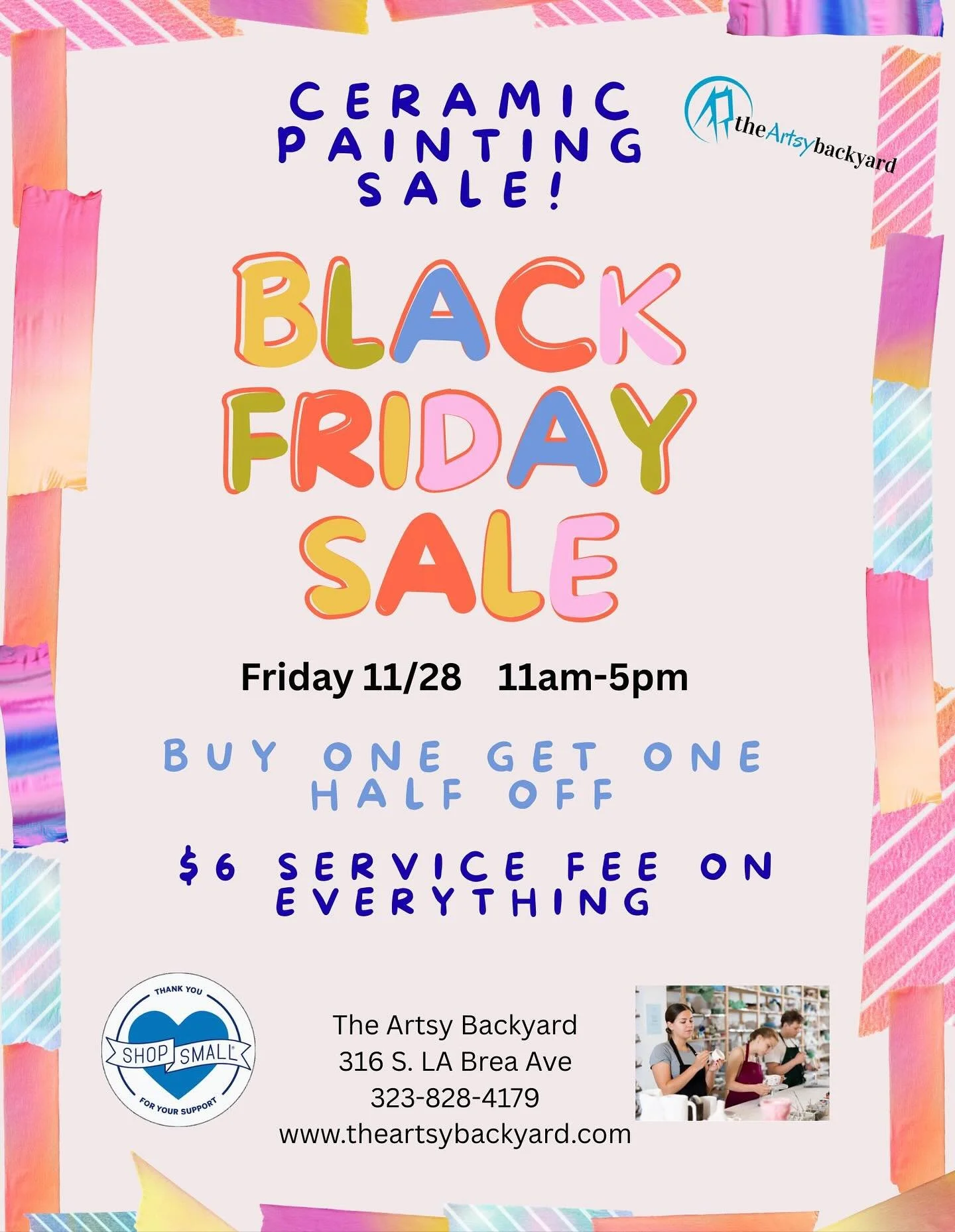 One Black Friday special 🎉 and a full lineup of creative classes 🎨
From kids 👧🧒 to adults 👩&zwj;🎨🧑&zwj;🎨 to ceramics 🖌️
We have something for everyone this season ✨ more information in the bio