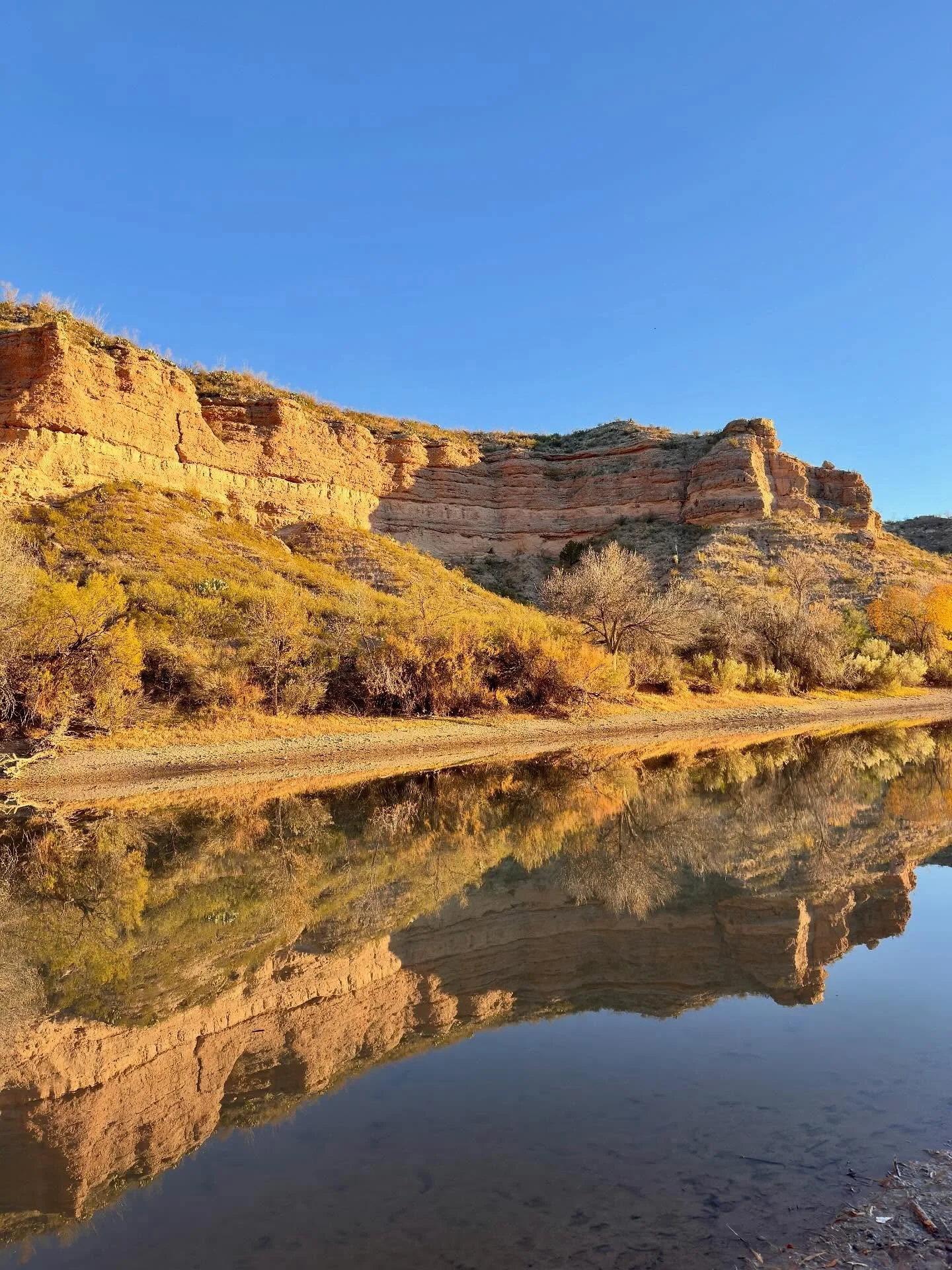 New Mexico is so beautiful! 2-3 hour drive from the Hostel. Caballo Lake state park riverside, Gila hot springs campground and City of Rocks 😍