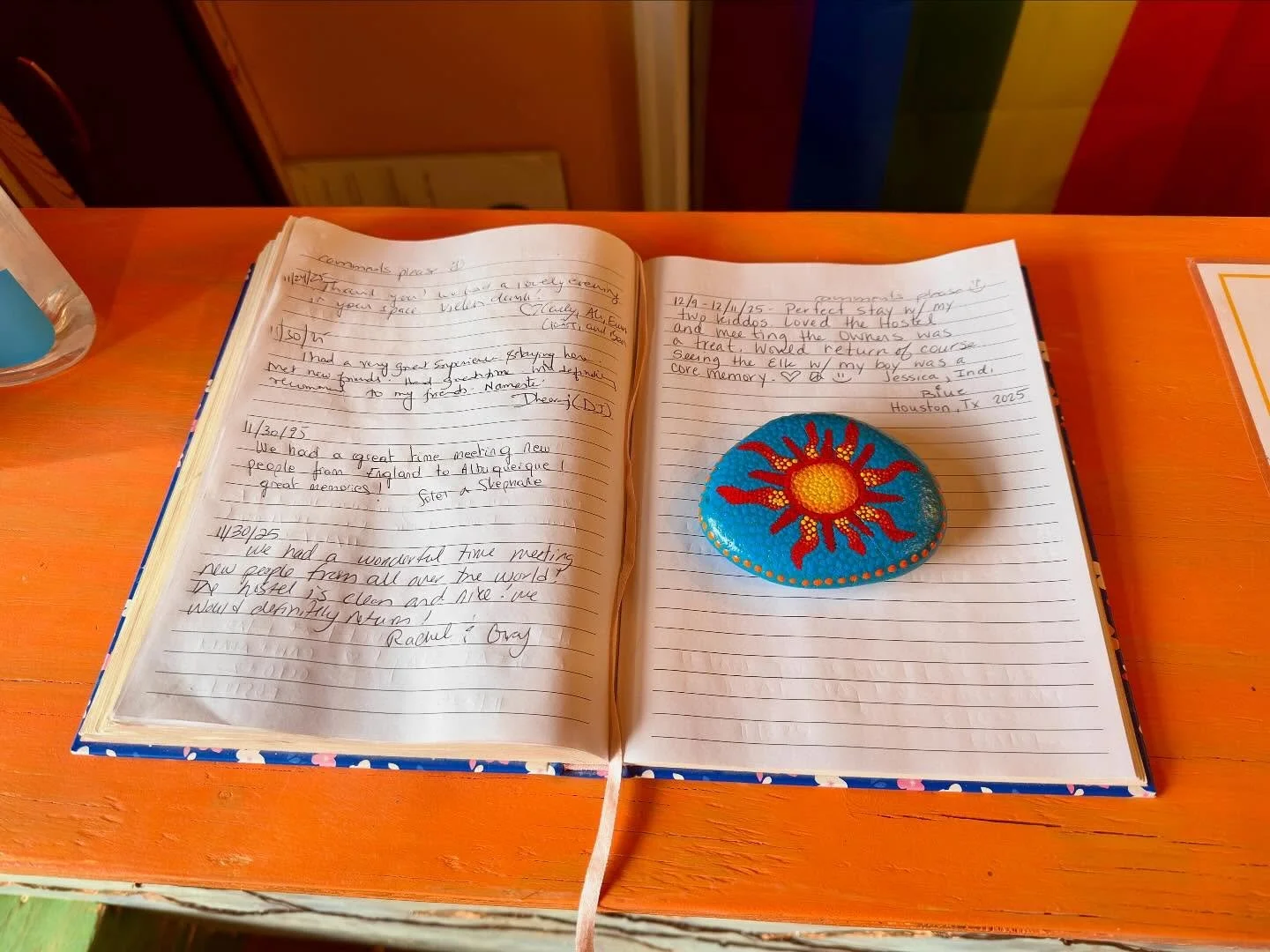 My wonderful friend Gina made this beautiful rock for my guestbook. Thank you ❤️ #cloudcrofthostel