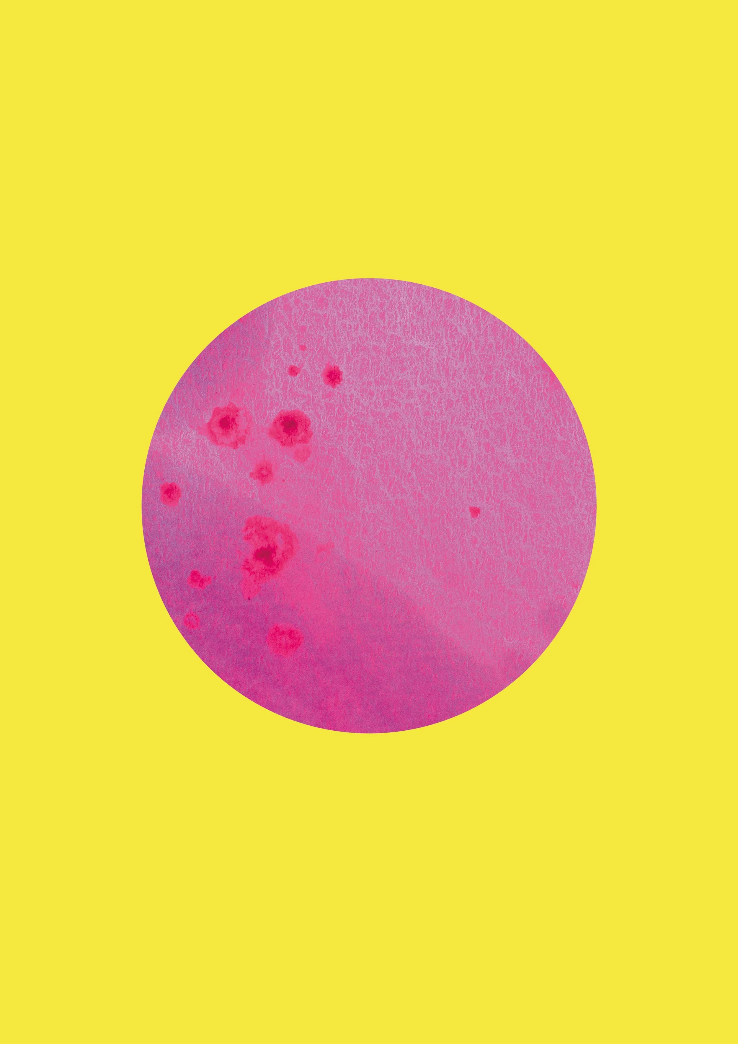 Kunstdruck Colour me happy  – Gelb Pink