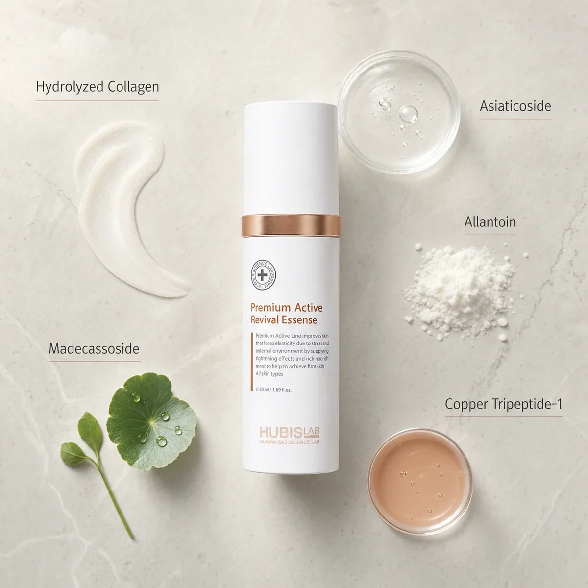 hubislab-premium-active-revival-essence-50ml-ingredient-flatlay.webp