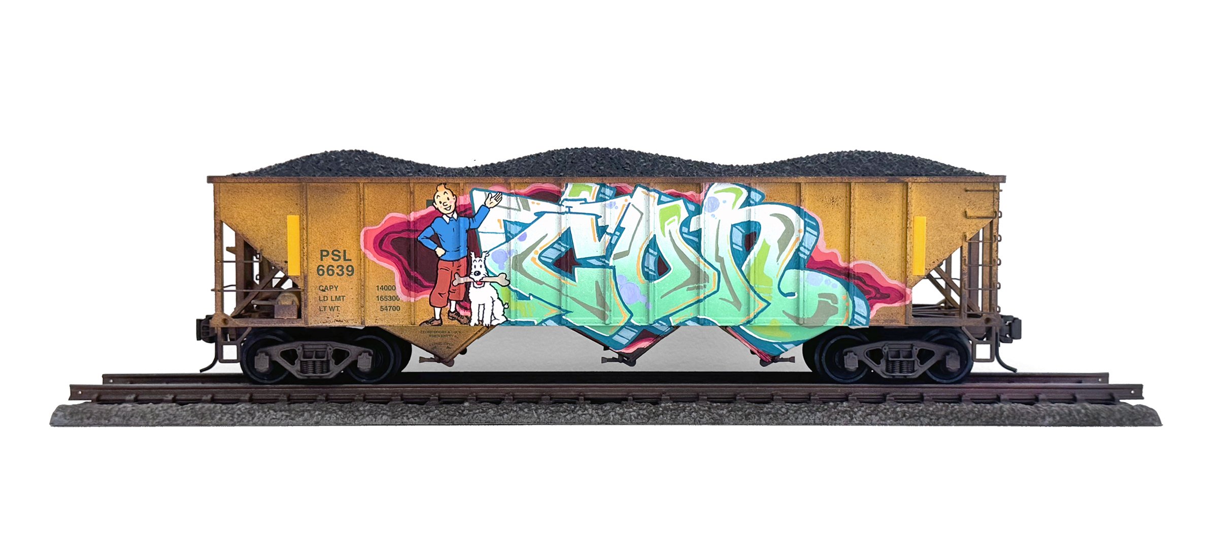 PSL
6 x 19 x 5 in (15.2 x 48.3 x 12.7 cm)
Spray paint, paint marker, acrylic
2026
