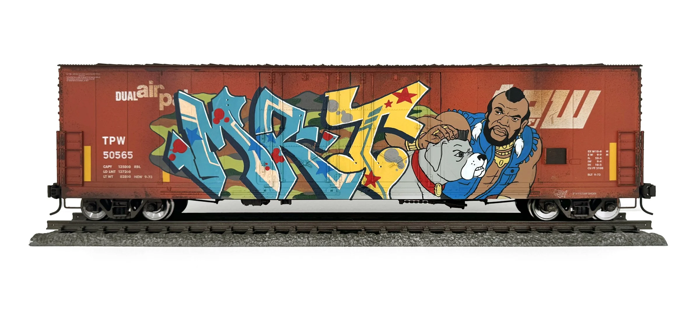 TPW #12
7 x 24 x 5 in (17.78 x 60.96 x 12.7 cm)
Spray paint, paint marker, acrylic
2026