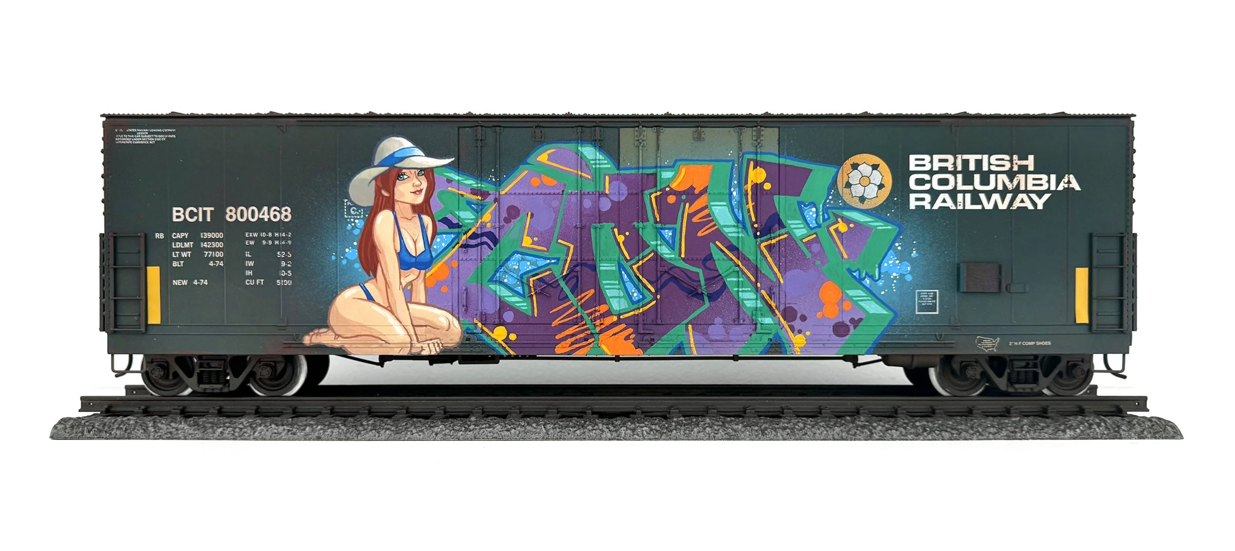 BCIT #12
7 x 24 x 5 in (17.78 x 60.96 x 12.7 cm)
Spray paint, paint marker, acrylic
2026