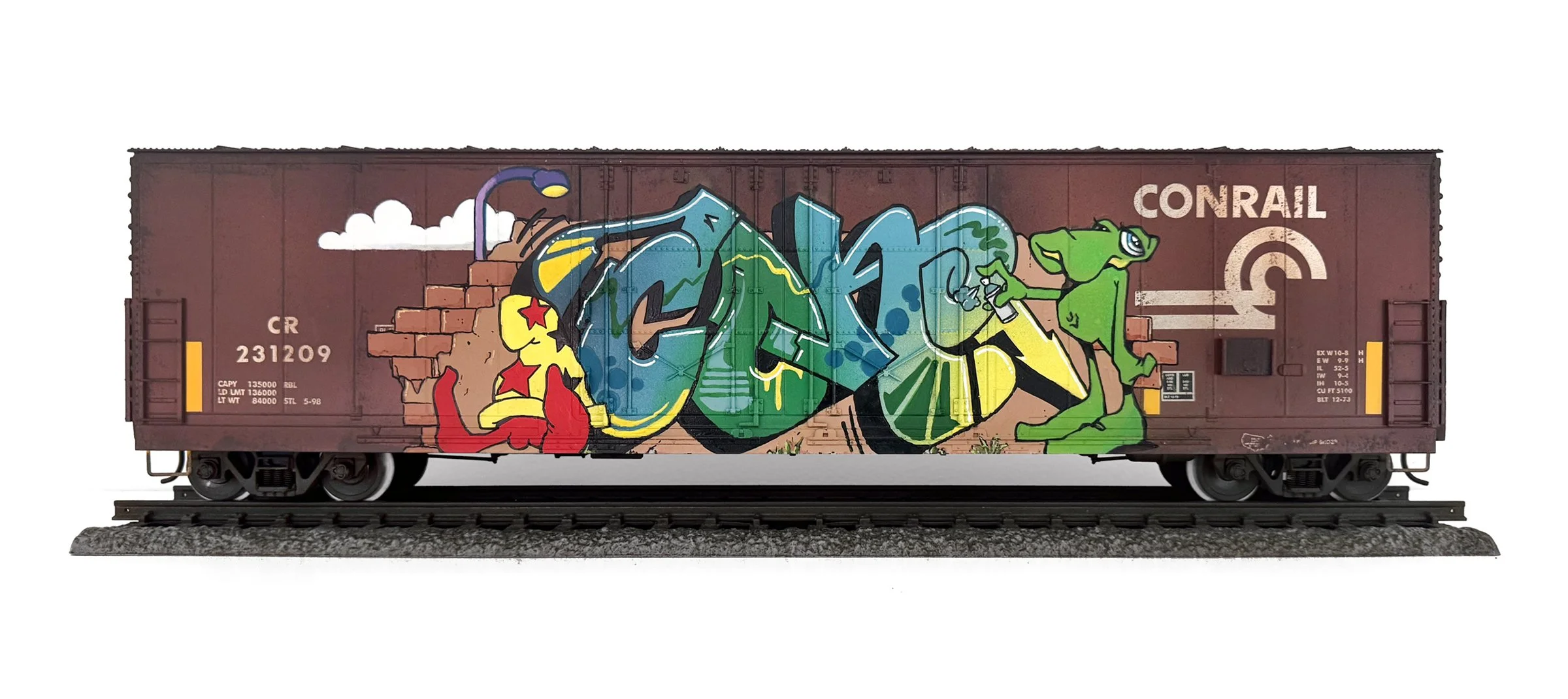 Contrail #10
7 x 24 x 5 in (17.78 x 60.96 x 12.7 cm)
Spray paint, paint marker, acrylic
2026