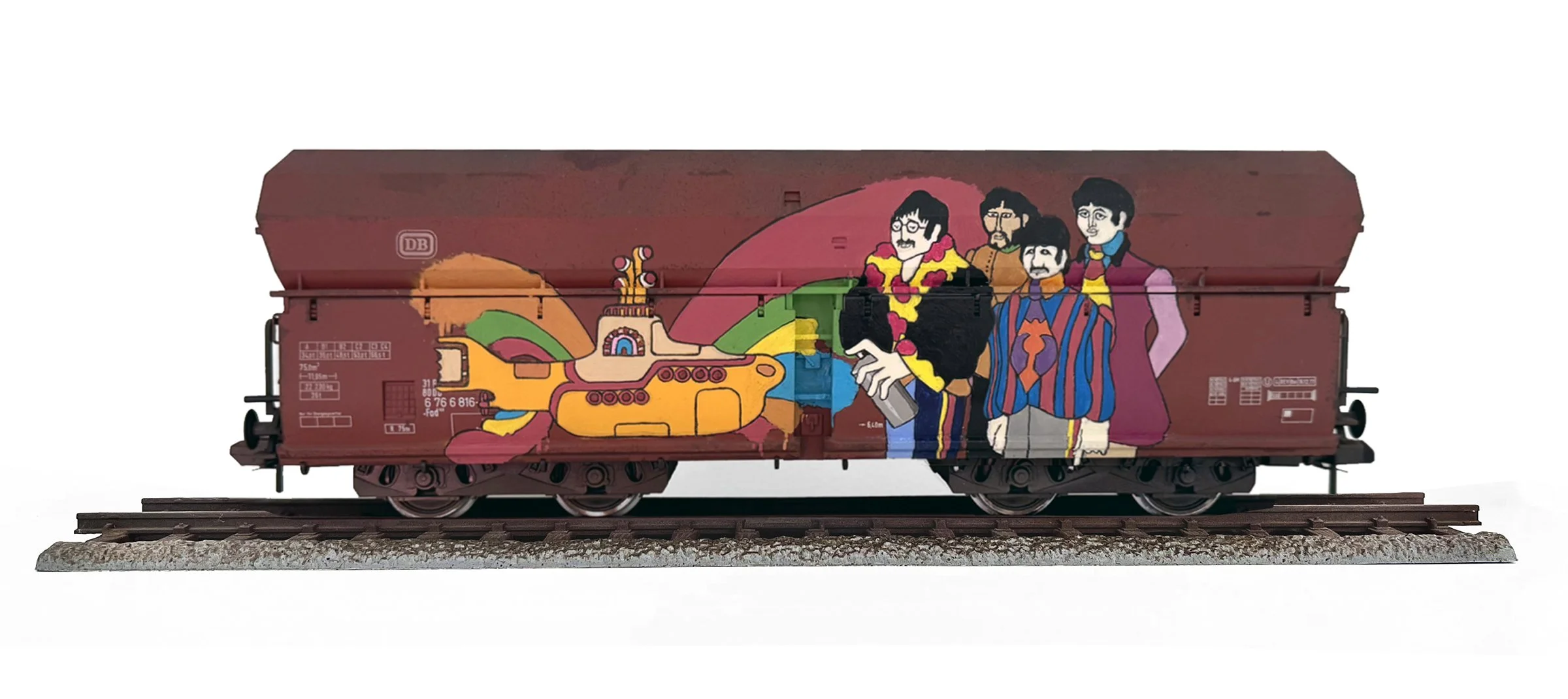 Falns 183 DB
6 x 18.25 x 5 in (15.24 x 46.35 x 12.7 cm)
Spray paint, paint marker, acrylic
2023