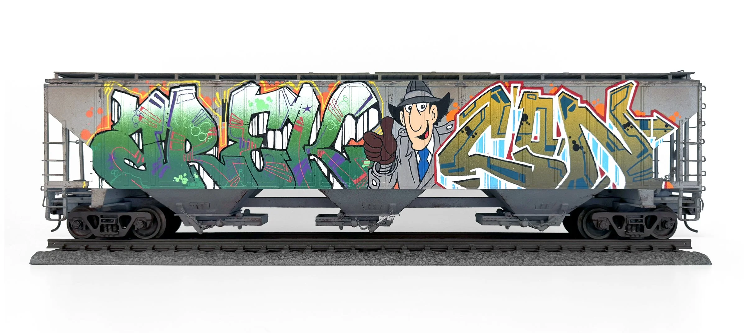 MILW
7 x 26 x 5 in (17.78 x 66.04 x 12.7 cm)
Spray paint, paint marker, acrylic
2026