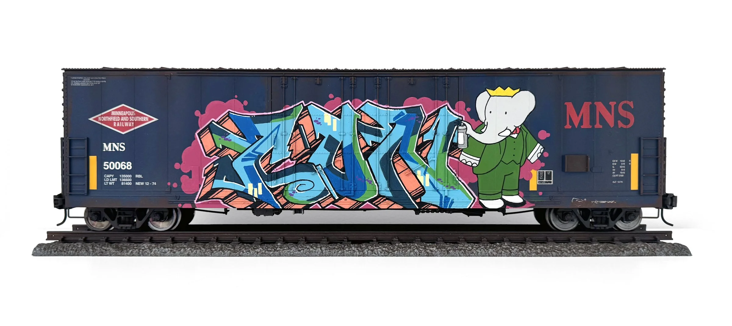 MNS #11
7 x 24 x 5 in (17.78 x 60.96 x 12.7 cm)
Spray paint, paint marker, acrylic
2026