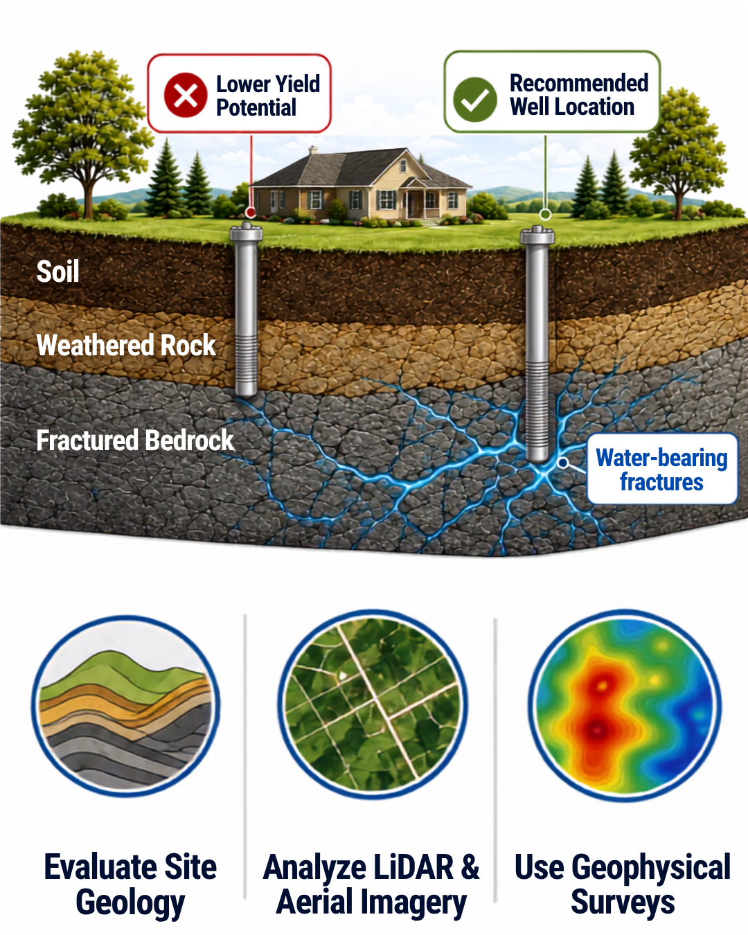 How Do Geologists Determine the Best Location for a Water Well?