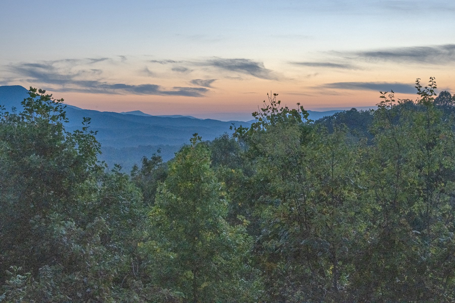 Dusk in the Smokies from our Cabin1939.jpg