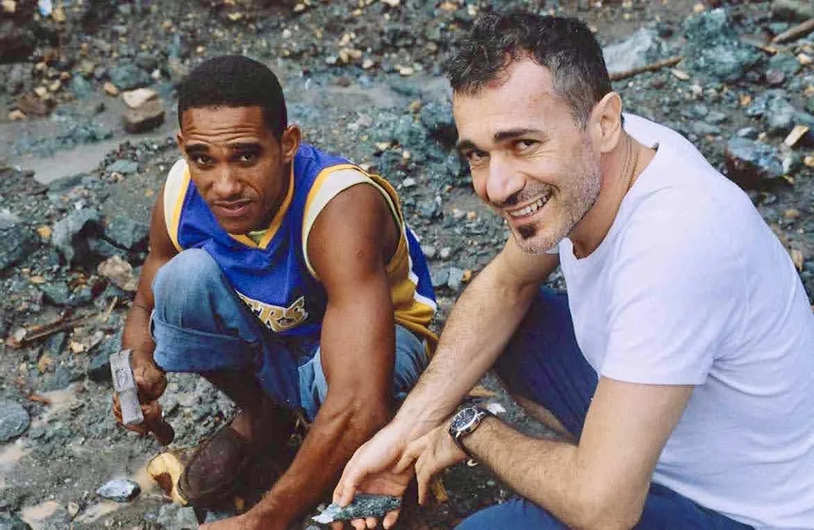 TASO with local miners during a visit to the Larimar mining area in the Dominican Republic.