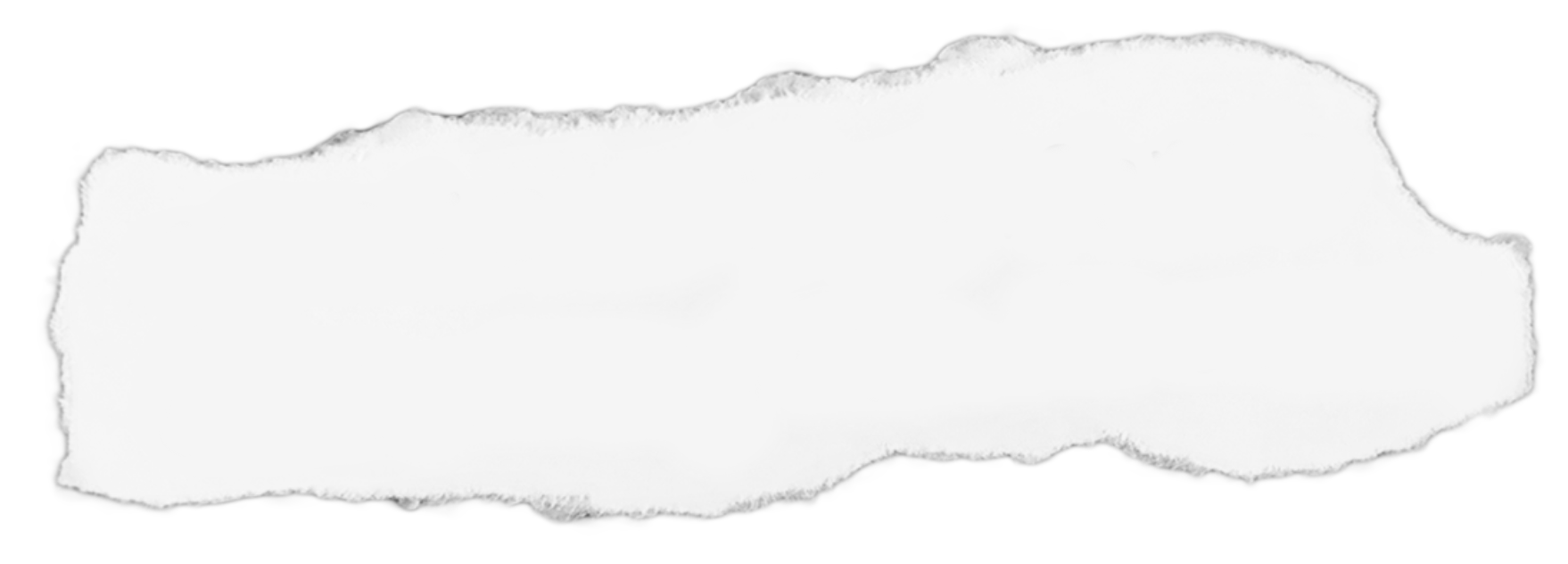 A torn piece of white paper against a black background.