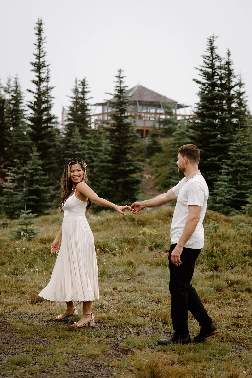 Rainy Engagement at Suntop Fire Lookout | Katrina + Eli