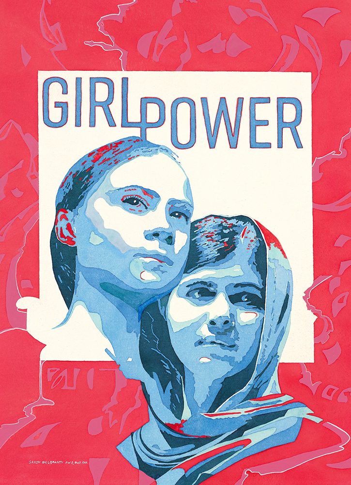   “Girl Power”    Watercolor   24” x 16” 