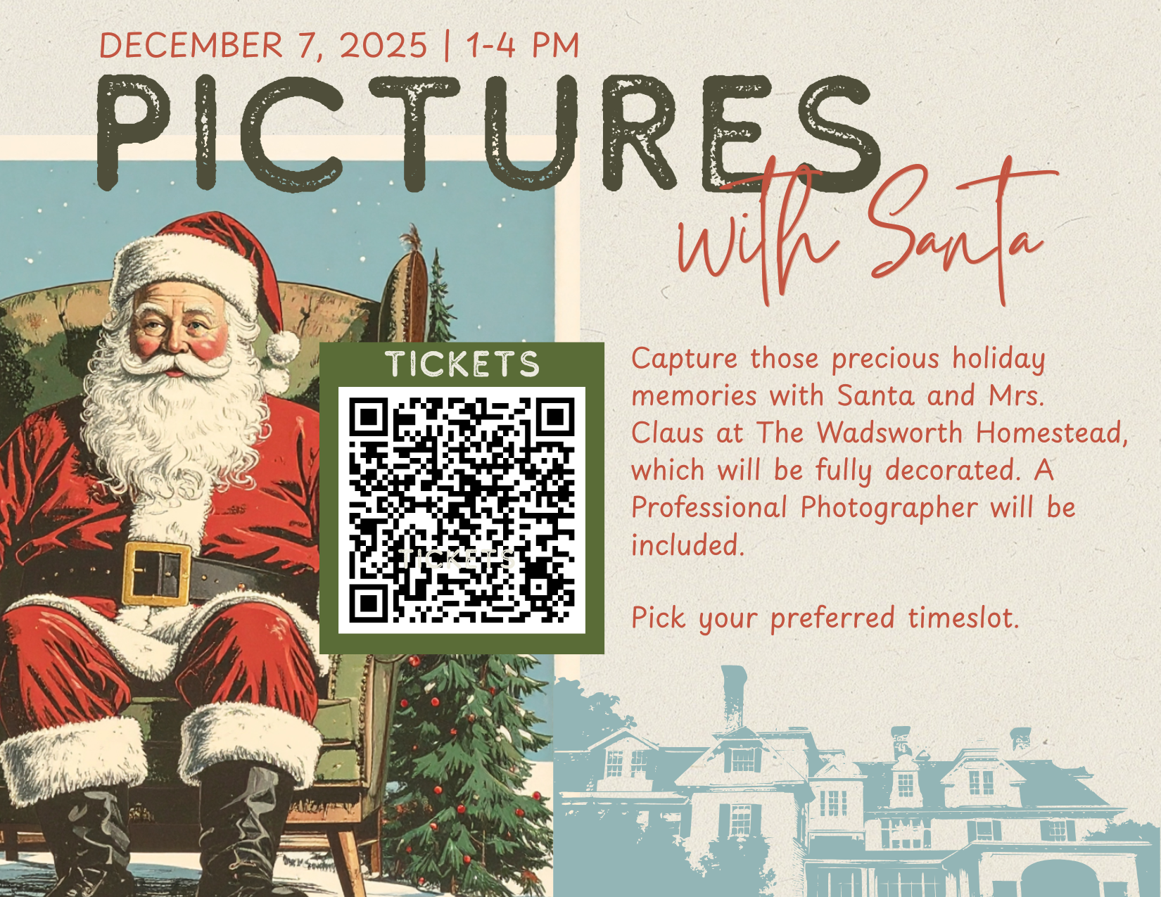  Pictures with Santa at the Wadsworth Homestead