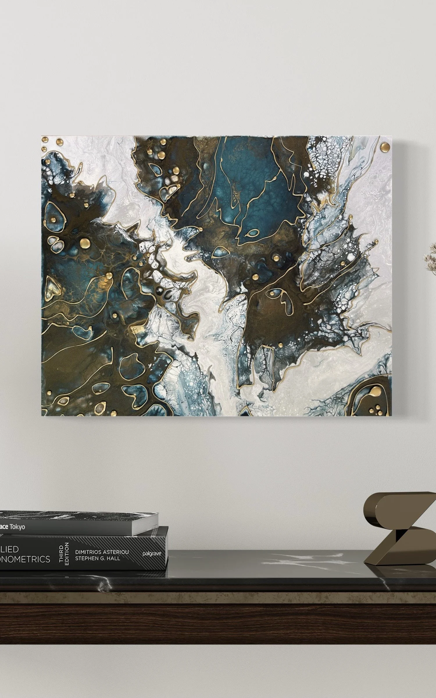 Gold texture, abstract painting