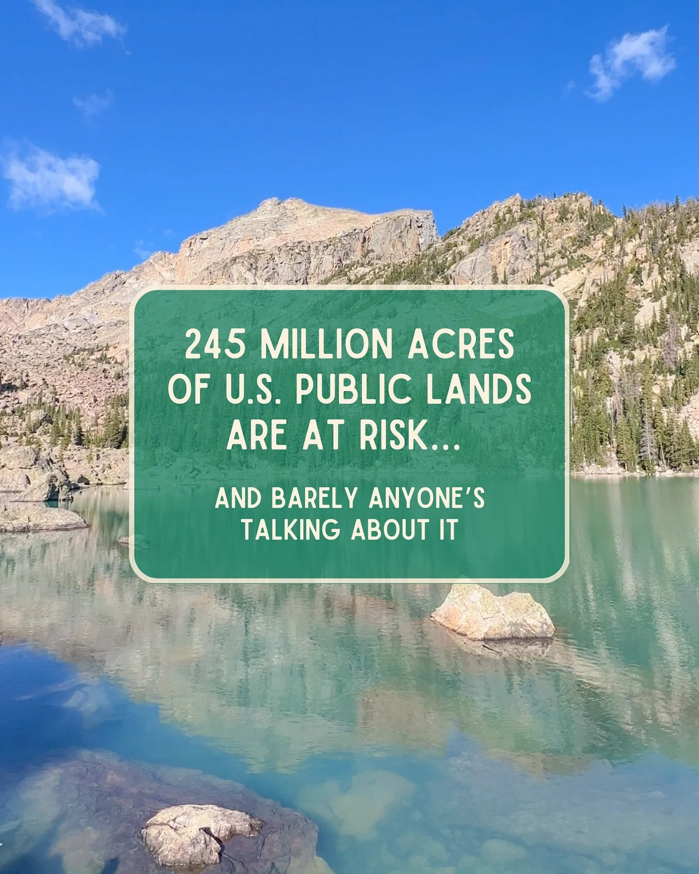 ⚠️ 245 MILLION acres of public land are at risk!

Last year, the BLM passed the Public Lands Rule, a massive win that finally put conservation and recreation on equal footing with drilling, mining, and development.

Now, the Department of the Interio