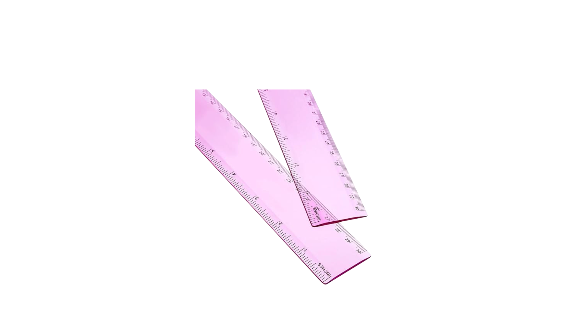 2 Pack Plastic Rulers