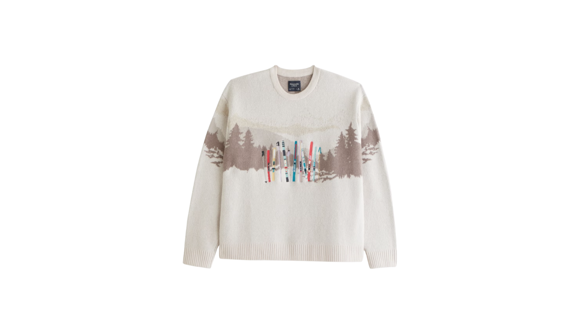 Abercrombie Oversized Ski Graphic Crew Sweater