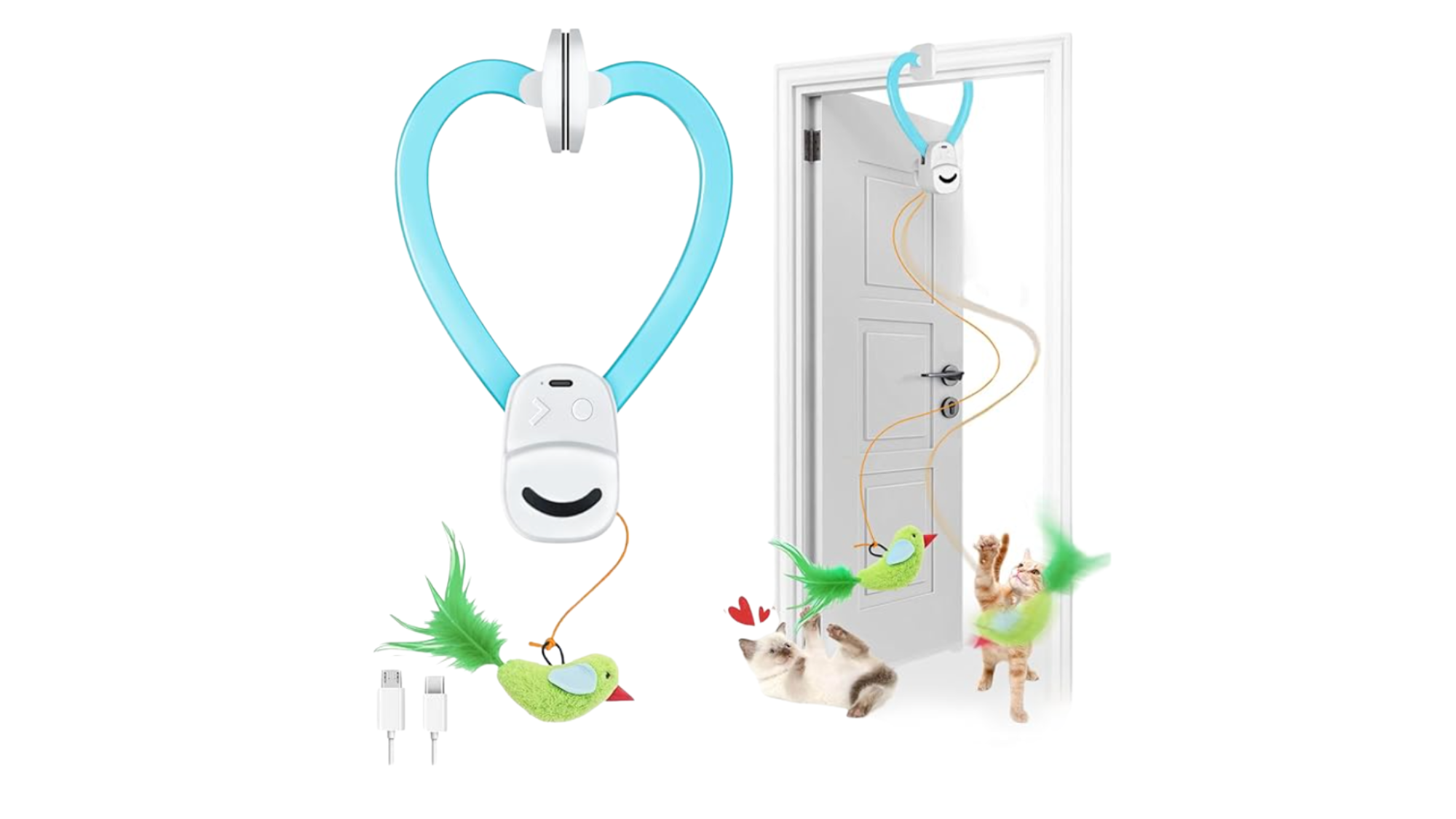 Automatic Electric Flying Bird Feather Mouse Toy