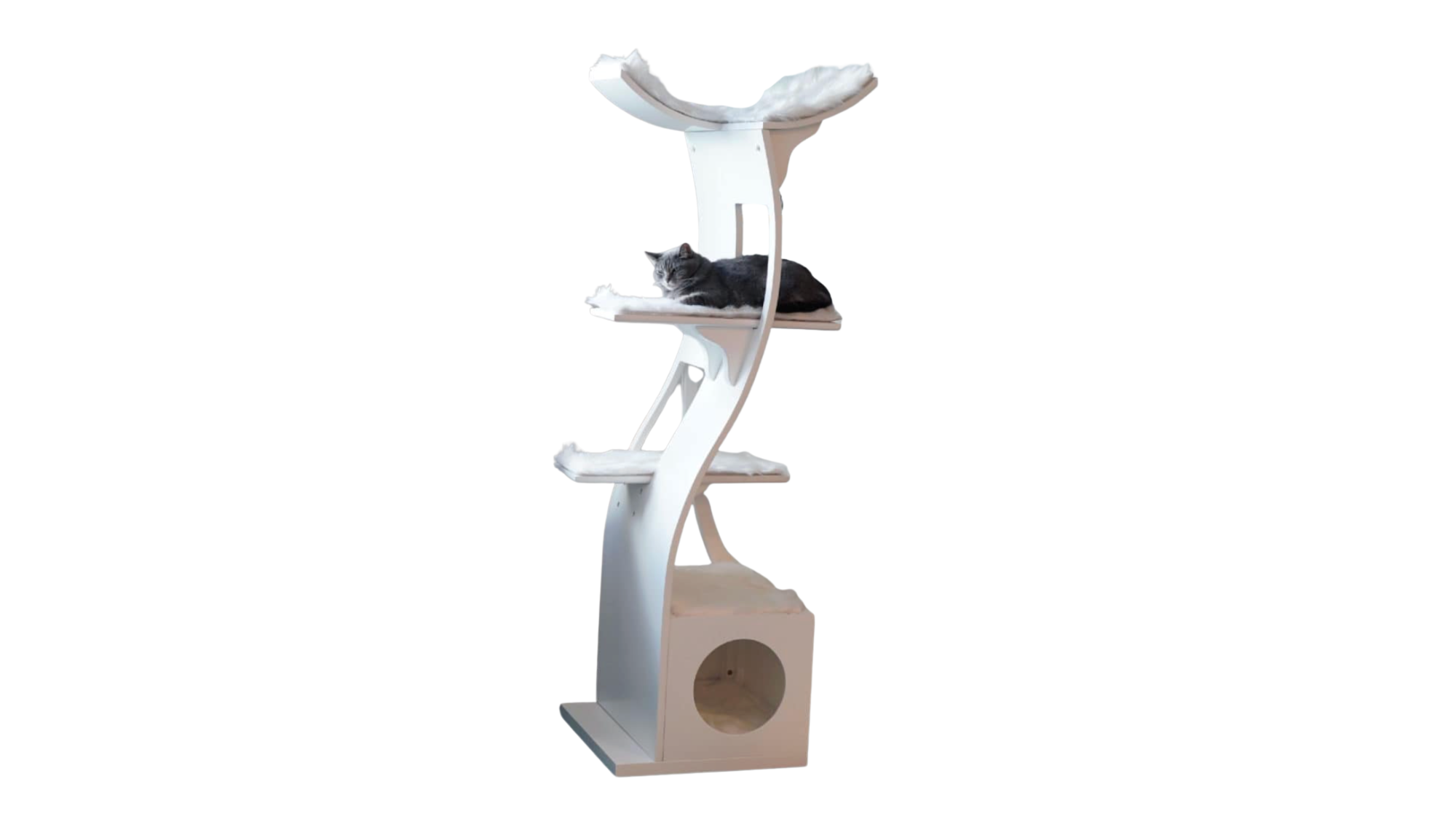 Refined Feline Lotus Cat Tree