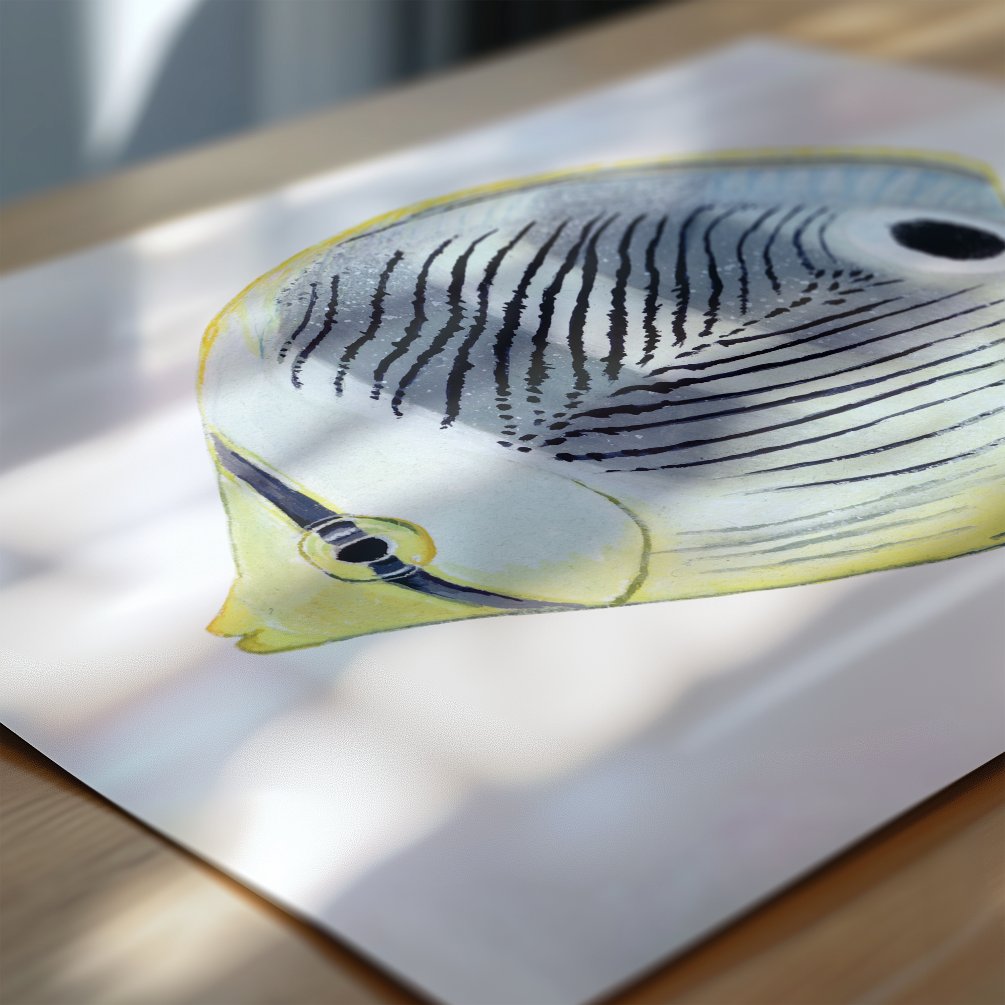 Foureye Butterflyfish Print