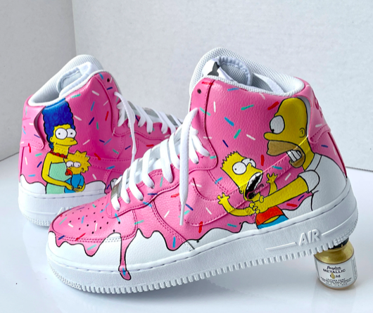 Mens custom nike Air Force 1 (simpsons V1) size 9.5 The Simpsons Nike Air Force 1 Low Custom Shoes Hand Painted  main image 4