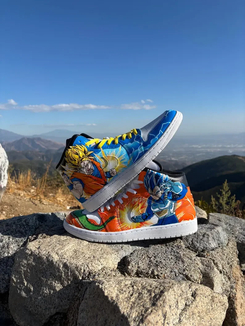 Anime Jordans – Dragonball Z Custom Painted Shoes