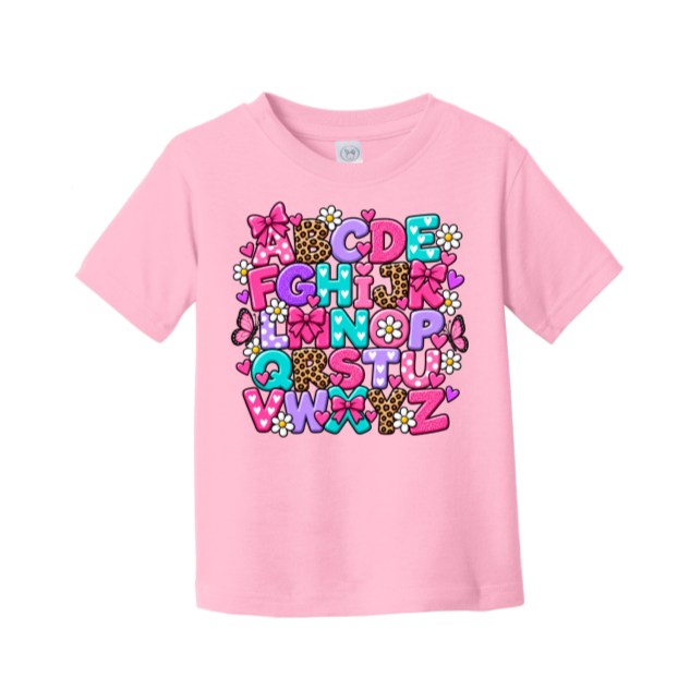 Flowers & Bows Alphabet T-Shirt