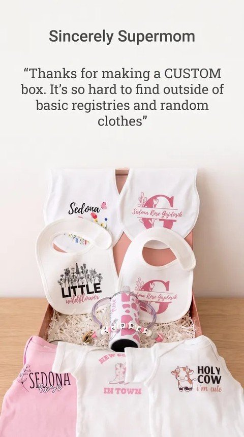 Welcome baby with love &amp; memories! 🎁✨ Personalize the perfect gift box for those precious first moments. Tap to create your keepsake! 💖 #NewbornEssentials #CustomNewbornGift #KeepsakeBox #BabyEssentials #NewMomGifts