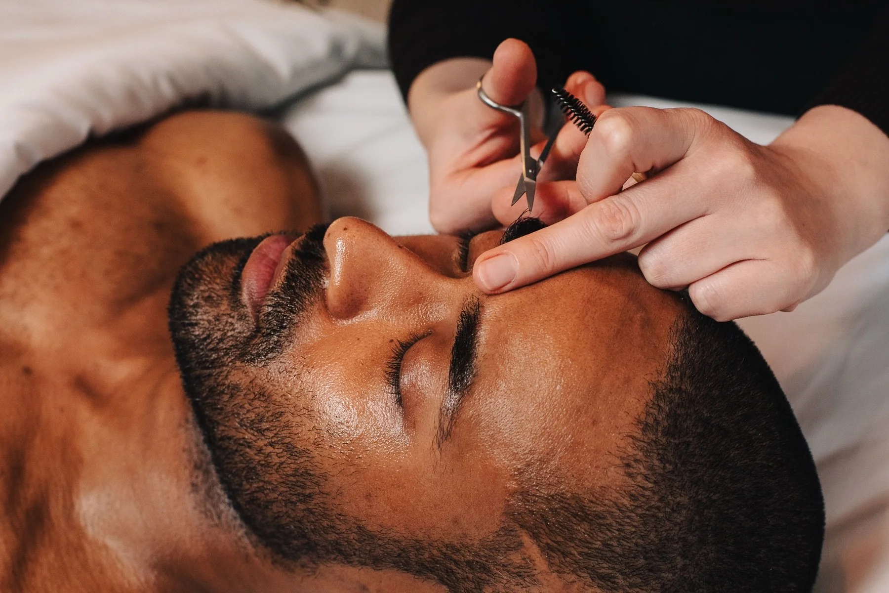 Sometimes less is more. When it comes to brows, I always work with each client&rsquo;s natural growth patterns and shape. I want the grow-in period to feel as seamless and natural as possible. Meticulous trimming helps hairs lay flat and look polishe