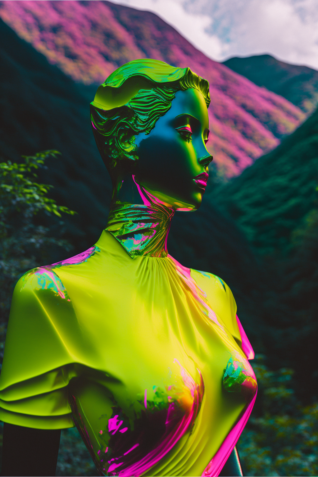 Binplants_an_enamelled_mannequin_materialising_in_the_mountains_ce4fe2a8-a3ca-41b5-bb9f-b9595b5c80c5.png