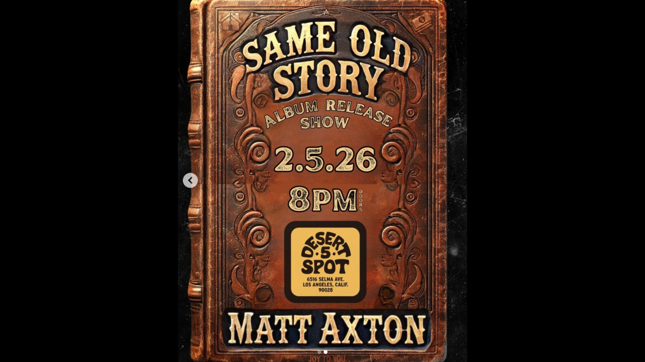 Matt Axton Album Release Show