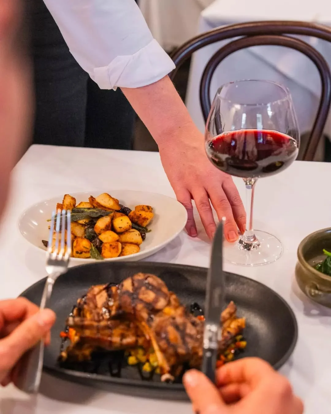 A beautiful dining experience means balance: exquisite food, fine wine, and warm service. This is the T&Aacute;VOLA experience. 

Book your table now &rarr; via link in our bio.