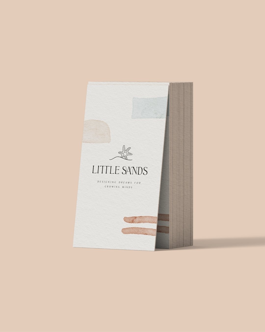Adding a touch of playful charm to everyday essentials! 

These business cards for Little Sands are anything but ordinary. ✨  We designed a unique, off-centered layout for the back, featuring hand-drawn shapes and playful text that perfectly compleme