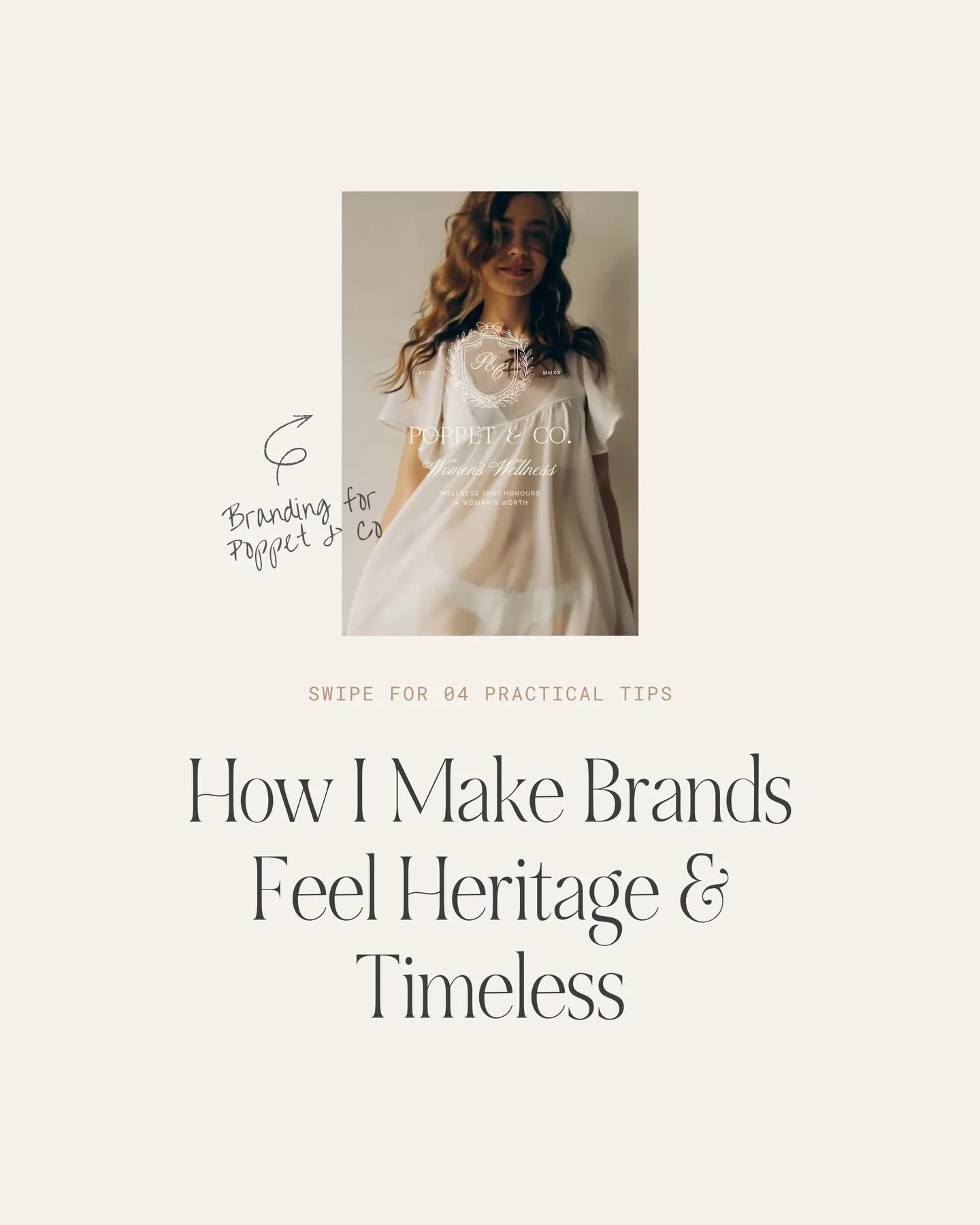 Are you falling for heritage design? 🎀

Clients often come to me asking for a heritage and classy feel, while keeping their brand feeling modern and elevated. And it&rsquo;s so possible to do both!

Here are 4 ways I make brands feel heritage and ti