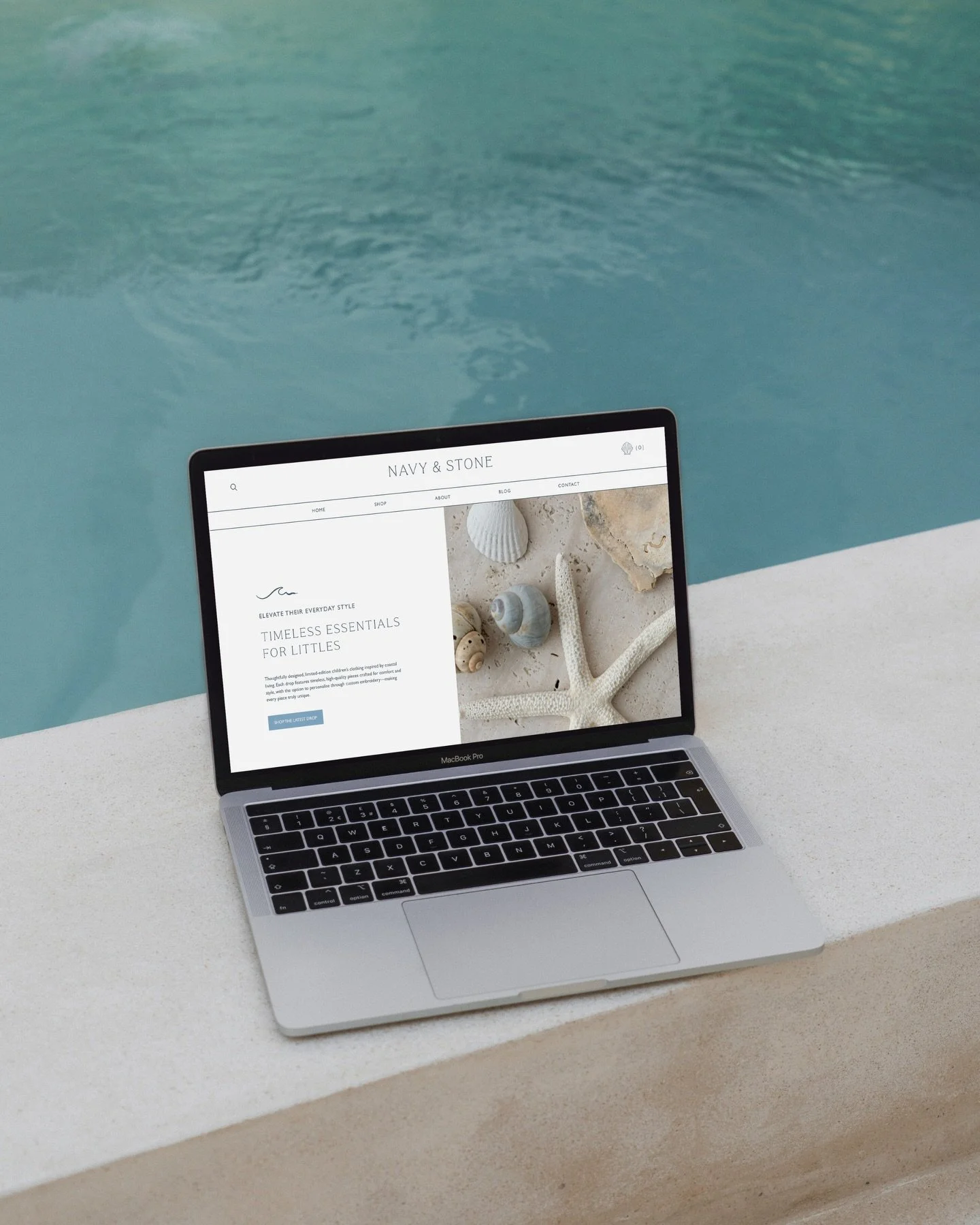 One of the most loved brands I&rsquo;ve ever created&mdash;Navy &amp; Stone. Since sharing this branding and website design on my Pinterest last year, it&rsquo;s officially become my most pinned and most saved project of all time. I&rsquo;ve received