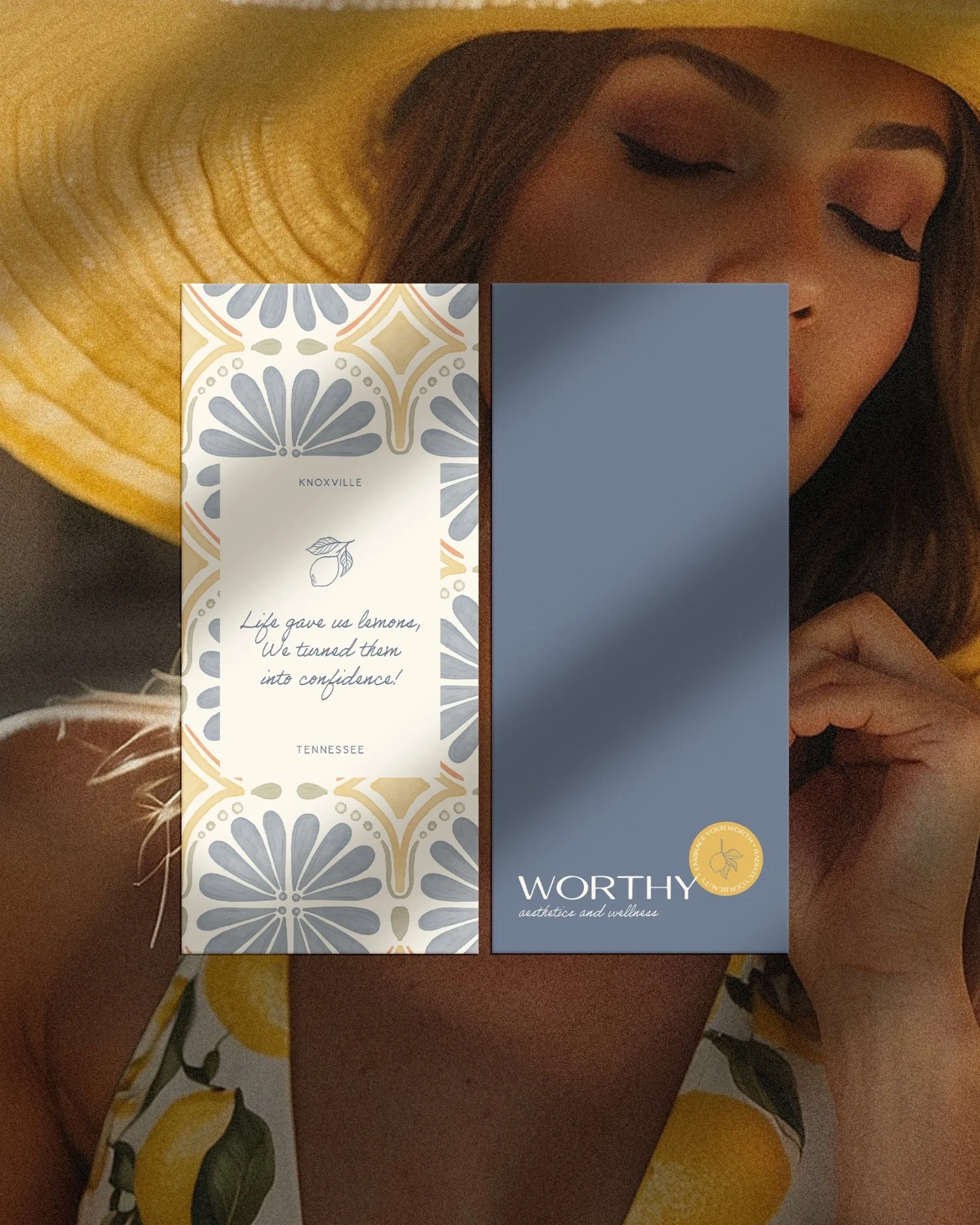 Worthy Aesthetics and wellness branding logo design coastal inspired hand painted