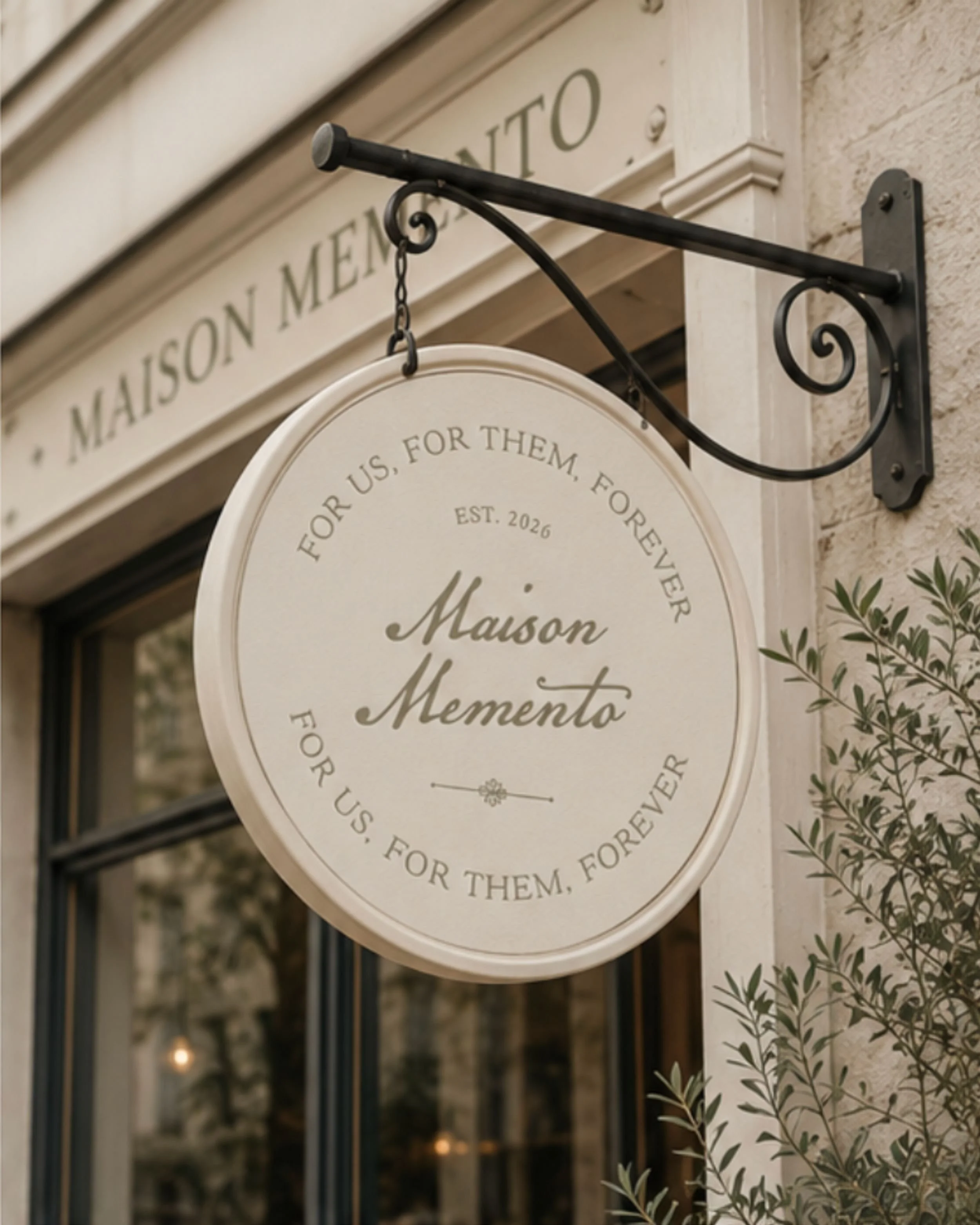 Maison Memento custom floral brand pattern inspired by heirloom botanicals and European design.