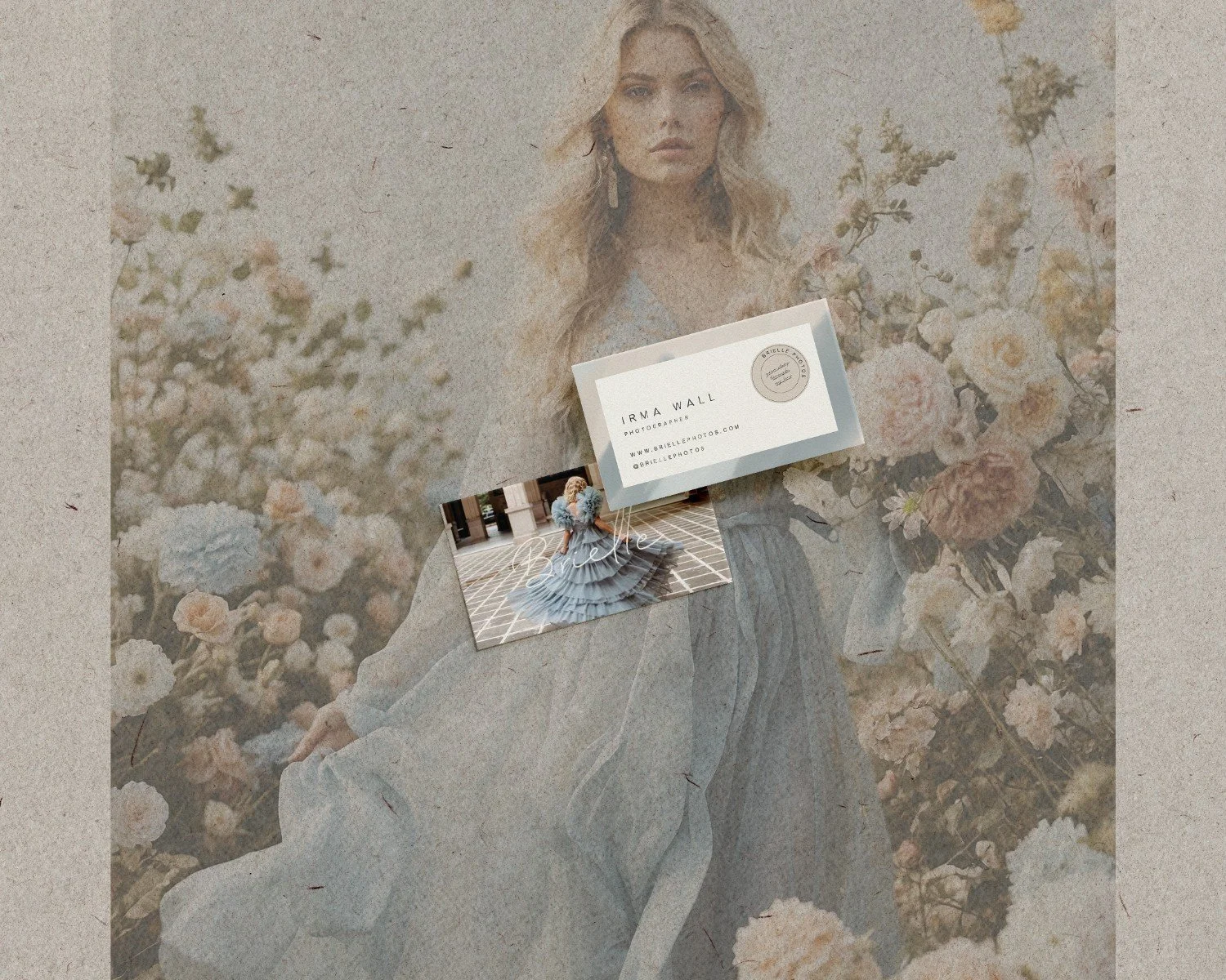 Brielle Photos photographer logo and branding handpainted artworks