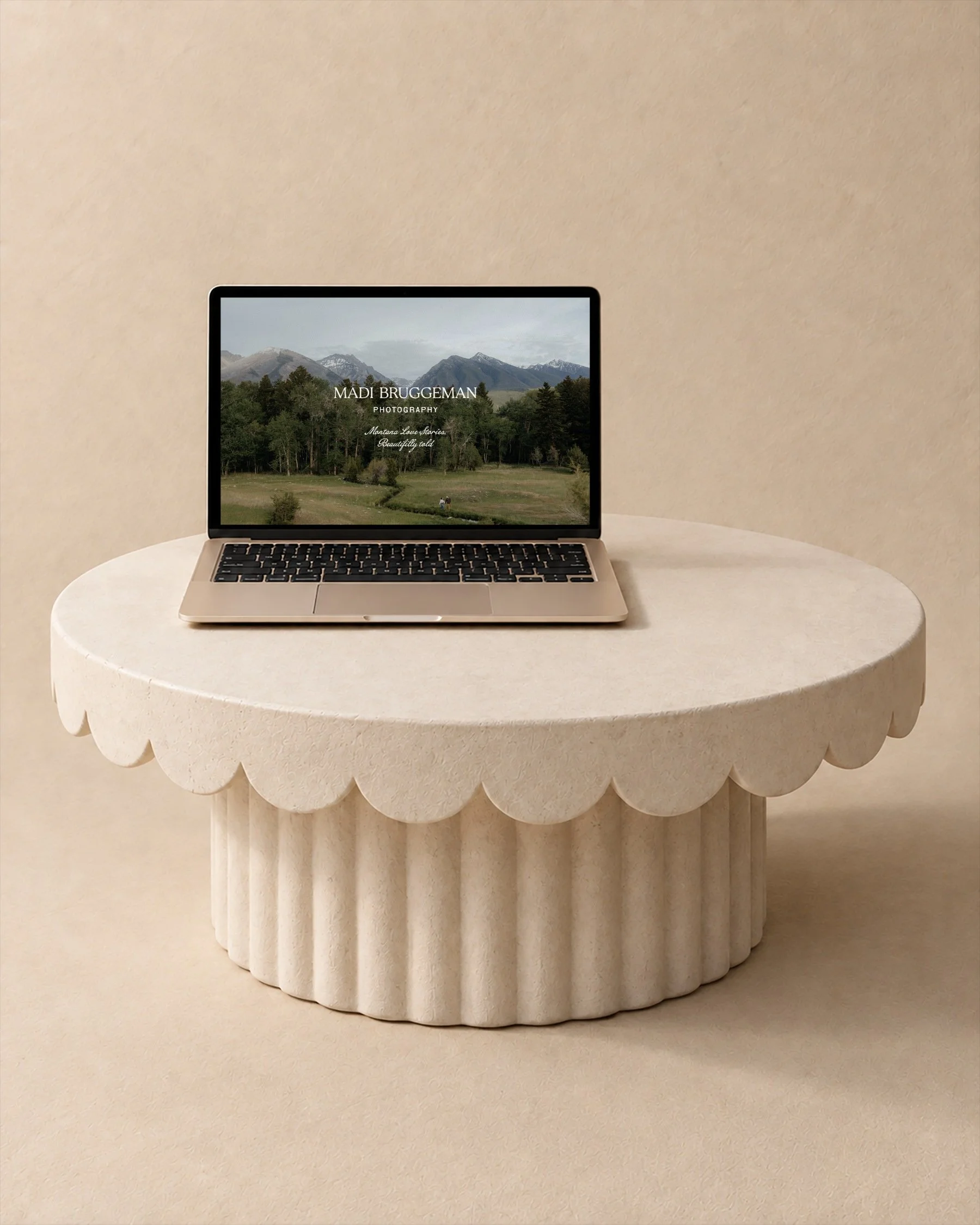 Laptop on Table mockup set PSD Branding